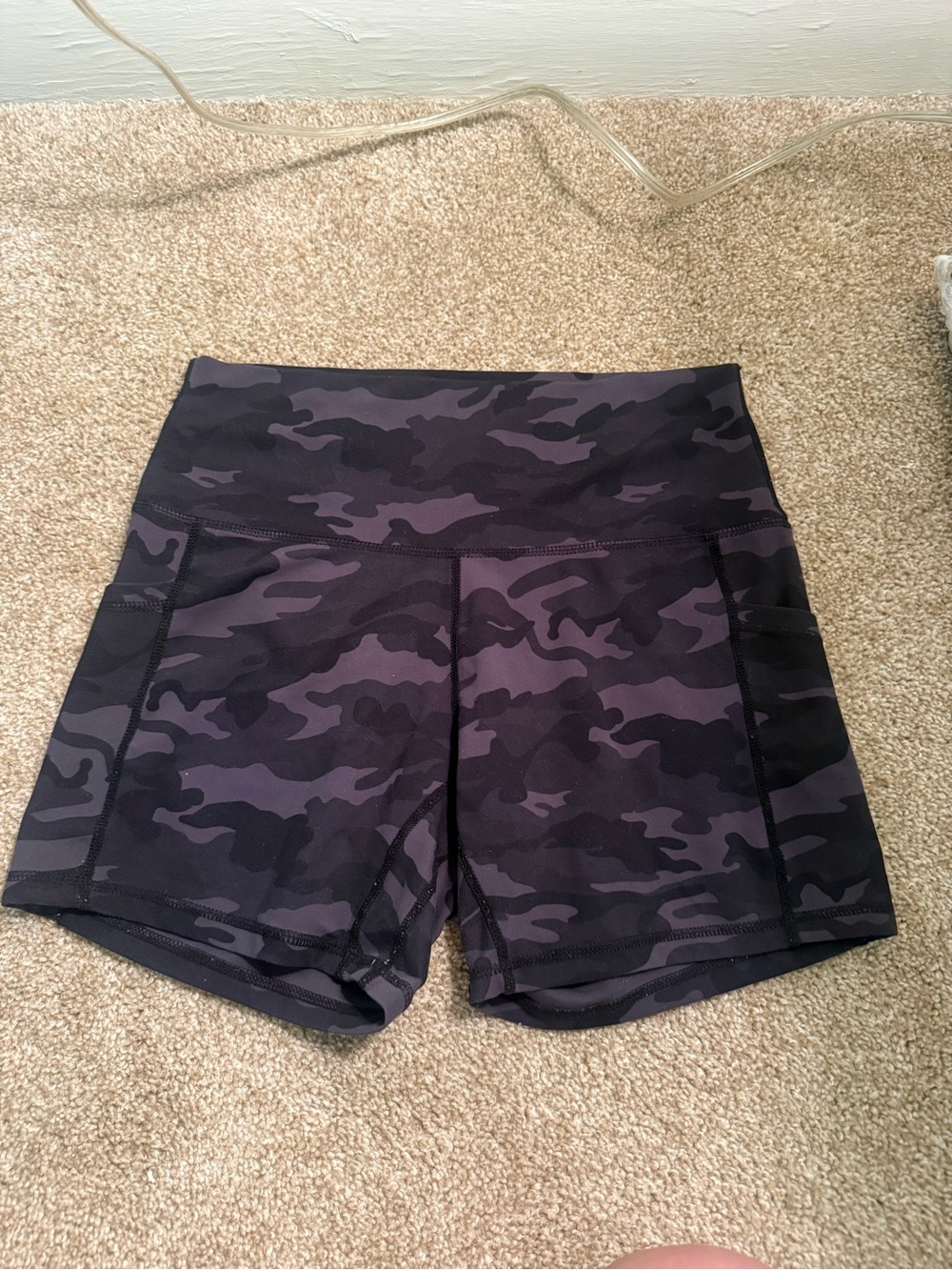 T.J.Maxx Women's Black & Gray Camo Bike Shorts
